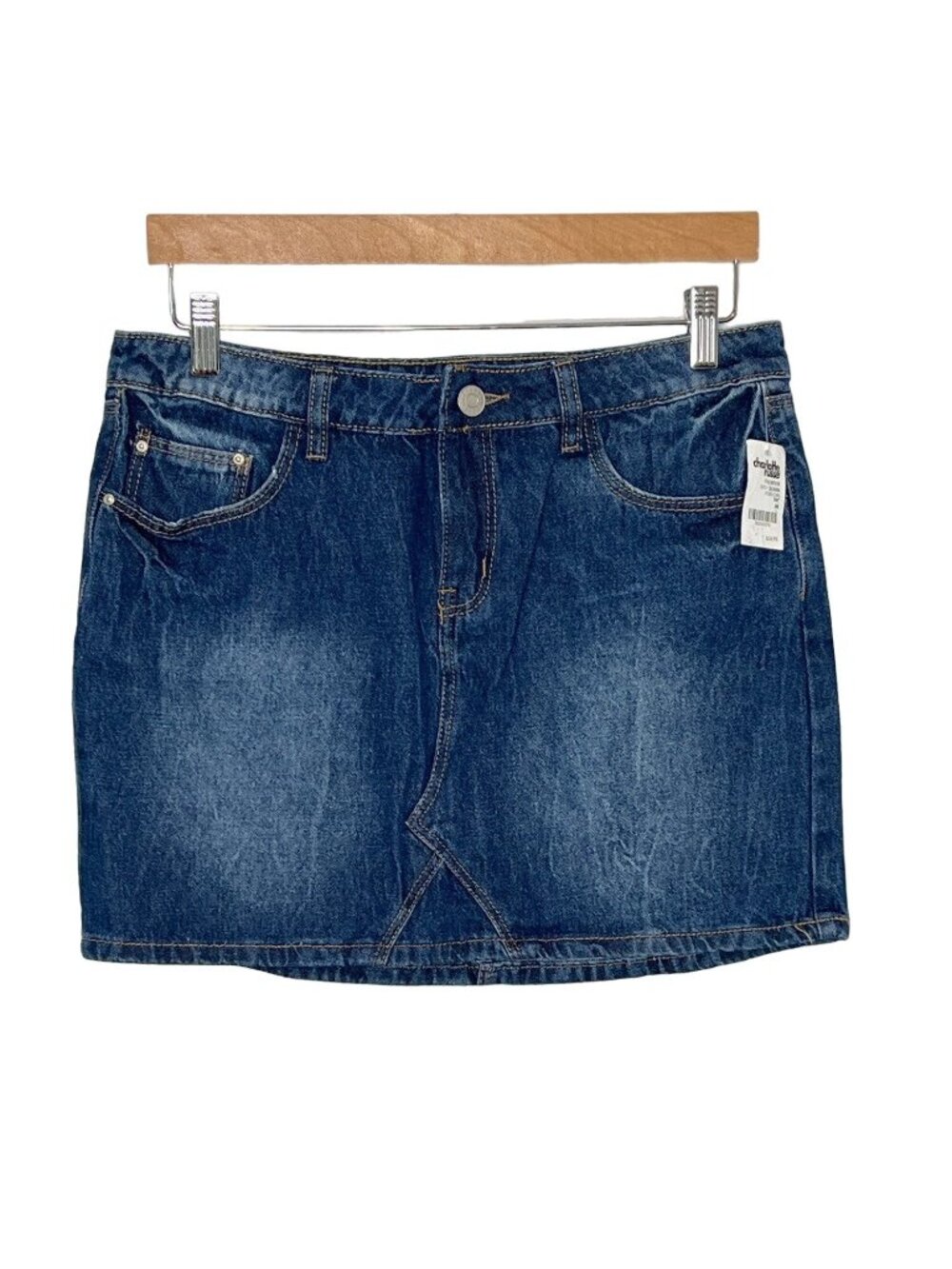 Charlotte Russe Denim Mini Skirt Blue Size M Casual Y2K
